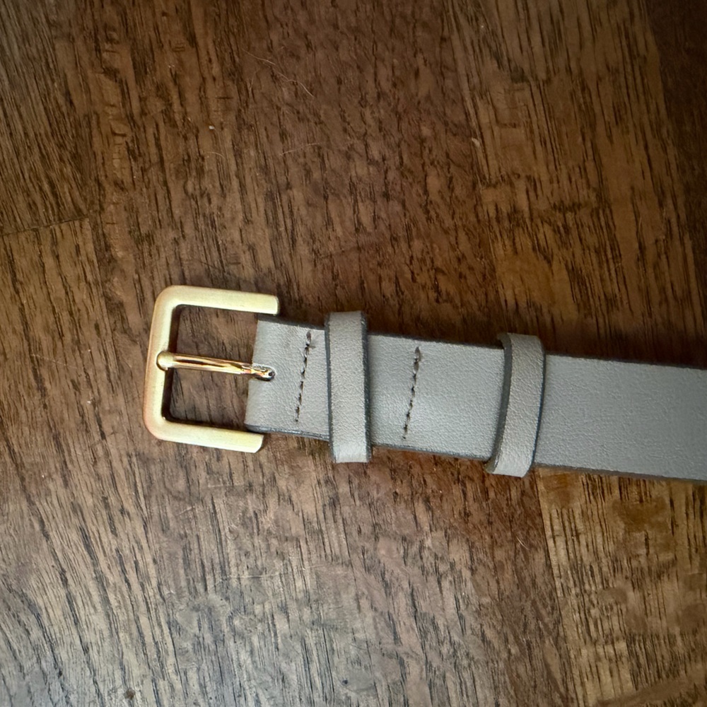 J crew gray and gold hardware belt